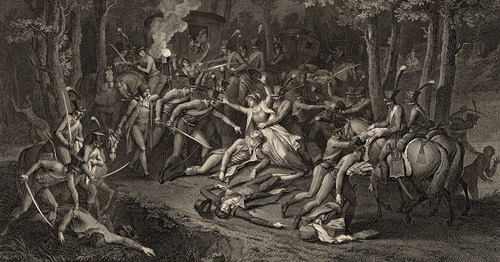 Ermordung zweier französischer Gesandter nach dem Friedenskongress in Rastatt, 1799 (GLAK J-E-R/6)