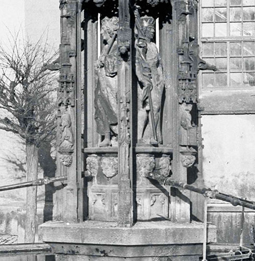 Der Marktbrunnen in Rottenburg, zweite Hälfte 15. Jh., gilt als Zeugnis habsburgischer Herrschaft – Quelle LABW