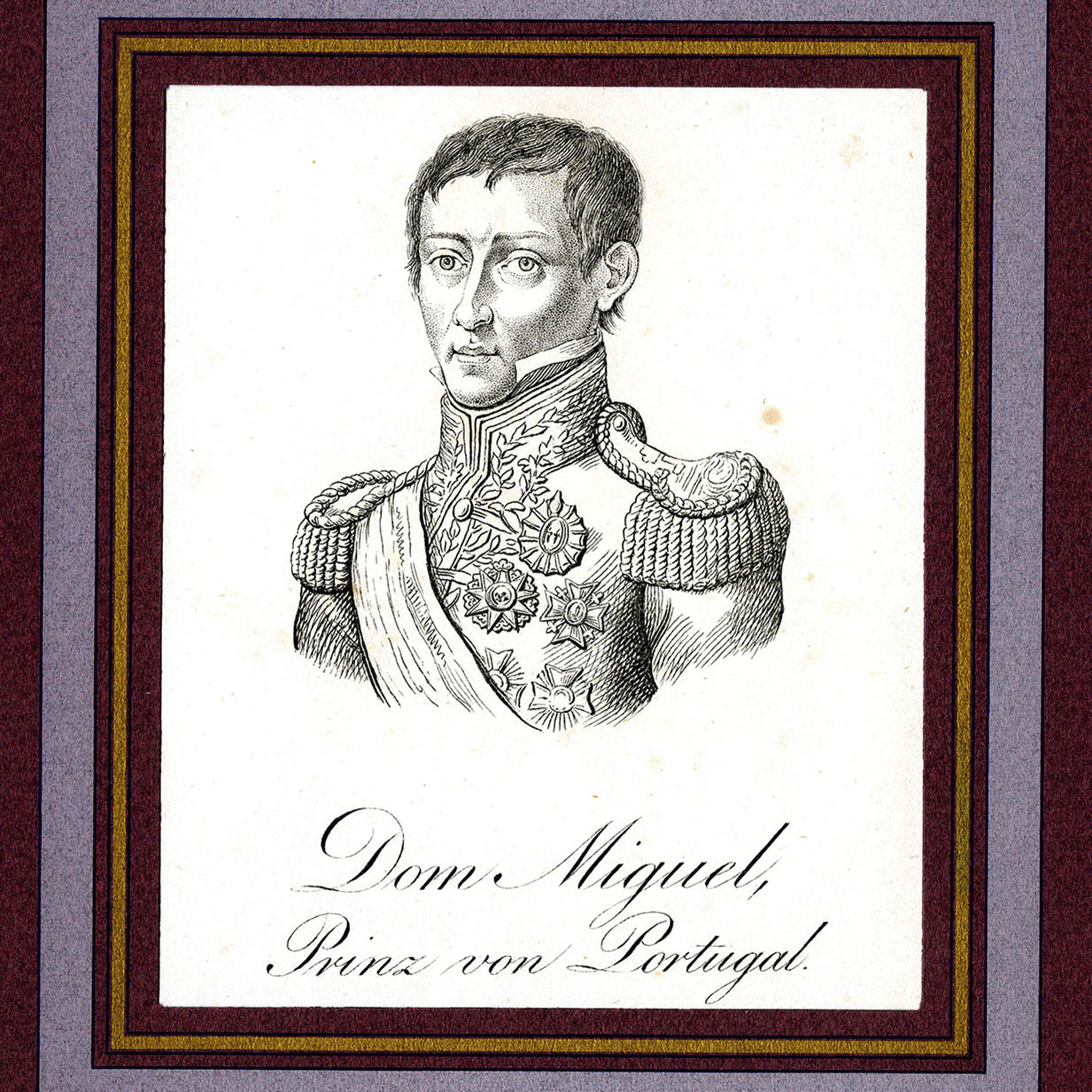 Porträt des jugendlichen Dom Miguel, Prinz von Portugal, um 1820. Vorlage: Landesarchiv BW, StAWt-A 56 Nr. 52