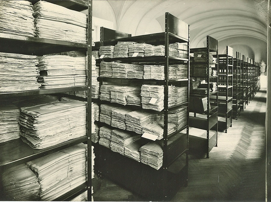 Archivmagazin im Schloss Ludwigsburg. Aufnahme: Landesarchiv Baden-Württemberg, StAL