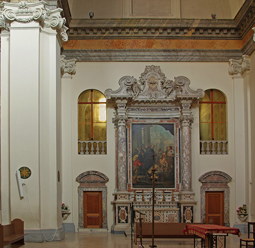 Rom, Klosterkirche Sant' Ambrogio: Blick auf die Querschiffnordwand - Aufnahme: Volker Trugenberger