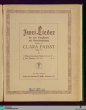 Zwei Lieder für eine Singstimme mit Klavierbegleitung: op. 19, Das Brünnlein / komponiert von Clara Faisst