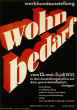 Plakat der Werkbundausstellung "Wohnbedarf"