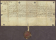 Erblehenbrief des Markgrafen Carl I. von Baden für Jerig Stoltz über den Hunehof in der Mark zu Graben