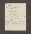 Schreiben von Prinz Max von Baden an Ernst II. zu Hohenlohe-Langenburg