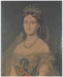 Königin Olga von Württemberg mit Krone und Orden, Brustbild