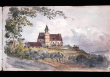 Eglosheim 1850 - Aquarell von Kallee