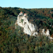 Schloss Bronnen im Donautal vom Knopfmacherfelsen 1997