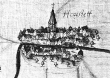 Hengstett (Althengstett) - Ansicht aus der Kieserschen Forstkarte Nr. 190 von 1682