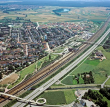 Hockenheim: Gartenschaugelände, Luftbild 1988
