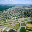 Hockenheim: Gesamtansicht, Luftbild 1988