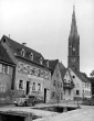 Eichstetten: Kirchturm, Gasthaus zum Rößle/Post um 1936