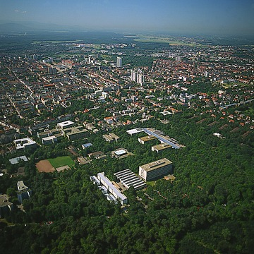 Karlsruhe Weststadt Luftbild 1995