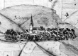 Betzingen (bei Reutlingen) - Ansicht aus der Kieserschen Forstkarte Nr. 221 von 1683