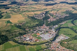 Krautheim: Industriegebiet und Jagst, von Südosten, 2005
