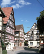 Strümpfelbach: Ortskern mit Fachwerkhäusern 2001