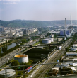 Stuttgart: Blockkraftwerk Gaisburg mit Neckar 1998