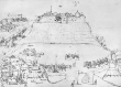 Belagerung der Festung Hohenasperg - Federzeichnung von Albrecht Dürer, 1519