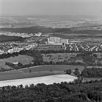 Stuttgart: Luftbild von Sillenbuch und Riedenberg 1972