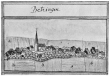 Betzingen (bei Reutlingen) - Ansicht aus dem Kieserschen Forstlagerbuch von 1683