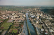 Stuttgart: Luftbild vom Neckartal mit Industrie 1993