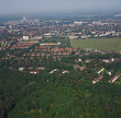 Karlsruhe: Weststadt mit Hardtwaldsiedlung, Luftbild 1993