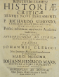 Repetitum Examen Historiae Criticae Textus Novi Testamenti