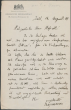 Brief von Edmund von Mojsisovics an Franz von Hauer