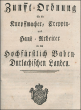 Baden, Karl Friedrich; Großherzog von