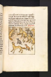 Der Löwenkönig erhebt den Fuchs vor dem Hofgesinde; (Kapitel XII: Von dem Löwen und dem Fuchs). Buch der Beispiele