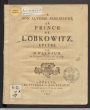 A Son Altesse Serenissime Le Prince De Lobkowitz: Epitre